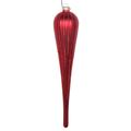 Vickerman 611890 - 15.75" Red Glitter Drop Christmas Tree Ornament (2 pack) (MT195103D)