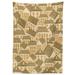 East Urban Home Geometric Tablecloth Polyester in Brown/Gray/Green | 60 D in | Wayfair FE71E265B5C041129B74BF91781A2421