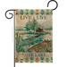 Breeze Decor Live Life Lake Burlap Nature Outdoor Impressions 2-Sided Polyester 19 x 13 in. Garden Flag in Gray/Green | 18.5 H x 13 W in | Wayfair