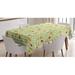 East Urban Home Floral Tablecloth Polyester in Gray/Green/Orange | 60 D in | Wayfair ED6D92B13D4E4042B0FCFB829CD28F21