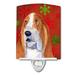 Caroline's Treasures Basset Hound Snowflakes Holiday Christmas Ceramic Night Light Ceramic in Brown | 6 H x 4 W x 3 D in | Wayfair SS4735CNL