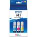 Epson T522 Multi-Color Ink Bottle Pack (Cyan, Magenta, Yellow) T522520-S