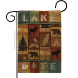 Breeze Decor Lake Life Burlap Nature Outdoor Impressions 2-Sided Polyester 18.5 x 13 in. Garden Flag in Brown | 18.5 H x 13 W in | Wayfair