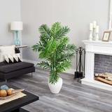 Bay Isle Home™ Artificial Palm Tree in Planter Earthenware/Silk | 63 H x 33 W x 33 D in | Wayfair D90D735374BC4DC48F35EF3D538A0EE5