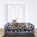 Tucker Murphy Pet™ Hanke Wooden Dog Sofa w/ Cushion Fleece/Cotton in Gray | 9.45 H x 19.49 W x 28.35 D in | Wayfair