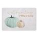 White 1 x 18 W in Kitchen Mat - Gracie Oaks Durfee Welcome Home Pumpkin Kitchen Mat Synthetics | 1 H x 18 W in | Wayfair