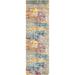 Blue/Gray 24 x 0.28 in Area Rug - Wrought Studio™ Hiroko Abstract Power Loom Performance Ivory/Blue/Pink/Yellow Rug, | 24 W x 0.28 D in | Wayfair