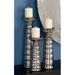 Mercer41 3 Piece Ceramic Candlestick Set Ceramic in Gray | 19 H x 5 W x 5 D in | Wayfair 71691