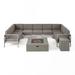 Orren Ellis Destinee Outdoor 9 Piece Sectional Seating Group w/ Cushions Metal in Gray | 31 H x 53.25 W x 27.5 D in | Wayfair