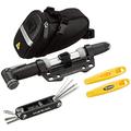 Topeak Deluxe Cycling Accessory Kit, includes Mini Pump/Multi-tool/Tyre Levers/Saddle Bag