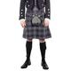 Kilt Society Mens 8 Yard Scottish Kilt Persevere Flint Grey Tartan 28" to 32"