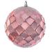 Vickerman 618837 - 4.75" Rose Gold Net Beaded Ball Christmas Tree Ornament (3 pack) (MC190558D)