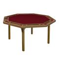 Kestell Furniture 57" Oak Contemporary Poker Table Felt | 29.5 H x 57 W x 52 D in | Wayfair O-83-F-Burgundy Felt/Mahogany