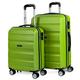 ITACA - Gepäck-Sets, Reisekoffer, Reisekoffer Set, Kofferset, Hartschalenkoffer, Trolley-Set, Luggage - Große Auswahl an Koffer & Trolleys für Jede Reise! T71615, Pistaziengrün