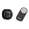 Nikon AF-S DX Nikkor 35mm 1:1,8G Objektiv (52mm Filtergewinde) & Amazon Basics IR-Fernauslöser für Nikon SLR-Digitalkameras