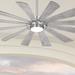 65" Minka Aire Windmolen Brushed Steel LED Wet Rated Smart Ceiling Fan