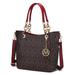 MKF Collection by Mia K. Women's Totebags Red - Red & Brown Logo Kissaten Tote