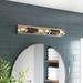 Mercury Row® Cuccia 4-Light Bath Bar in Black/Brown/Yellow | 4.5 H x 30 W x 4.25 D in | Wayfair A97AF7C8FDD140019D264AEDFAC7DC98