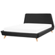 Polsterbett Schwarz 180 x 200 cm Mit Lattenrost Schräge Form Designerbett Modern