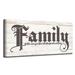 Winston Porter Love of Family by Olivia Rose - Wrapped Canvas Textual Art Print Canvas, Wood in Brown/White | 12 H x 24 W x 1.5 D in | Wayfair