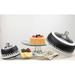 Red Barrel Studio® Pennyfield Cake Stand Glass in Black | 7.2 H x 11.4 W in | Wayfair 86EB32FA0DE348549CA838EDC1921ACA