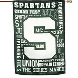 Michigan State Spartans 28'' x 30'' Fan Favorite Embossed House Flag