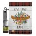 Breeze Decor Live Love Lake Nature Outdoor Impressions Decorative 2-Sided 18.5 x 13 in. Flag Set in Gray/Brown | 18.5 H x 13 W x 1 D in | Wayfair