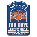 "WinCraft New York Knicks Personalized 11'' x 17'' Fan Cave Wood Sign"