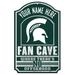 WinCraft Michigan State Spartans Personalized 11'' x 17'' Fan Cave Wood Sign