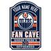 WinCraft Edmonton Oilers Personalized 11'' x 17'' Fan Cave Wood Sign