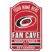 WinCraft Carolina Hurricanes Personalized 11'' x 17'' Fan Cave Wood Sign