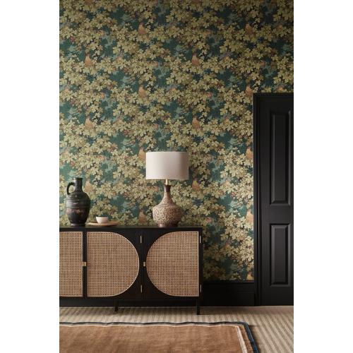 Little Greene 'Vine - Verde' - Green Wallpaper