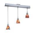 Lite Source Cantina 25 Inch 3 Light Linear Suspension Light - LS-19473RED