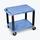 Tuffy Blue 2 Shelf AV Cart w/ Black Legs &amp; Electric - Luxor WT26BUE-B