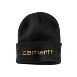 Carhartt Men's Knit Insulated Logo Graphic Cuffed Beanie, Black SKU - 298550