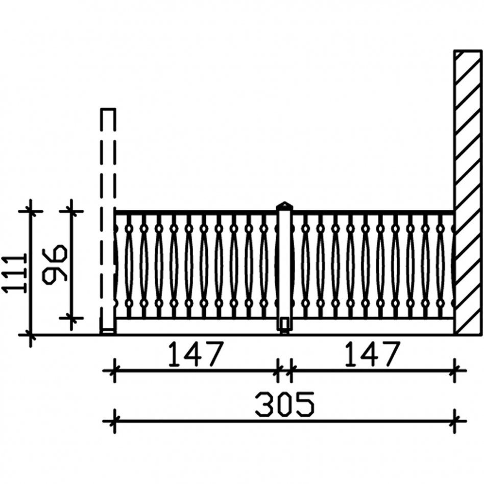Skan Holz Seitenwand Leimholz Weiß, 305x96 cm Image