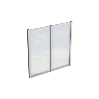 Skan Holz Seitenwand Polycarbonat Freistehend Schiefergrau, 305x200 cm