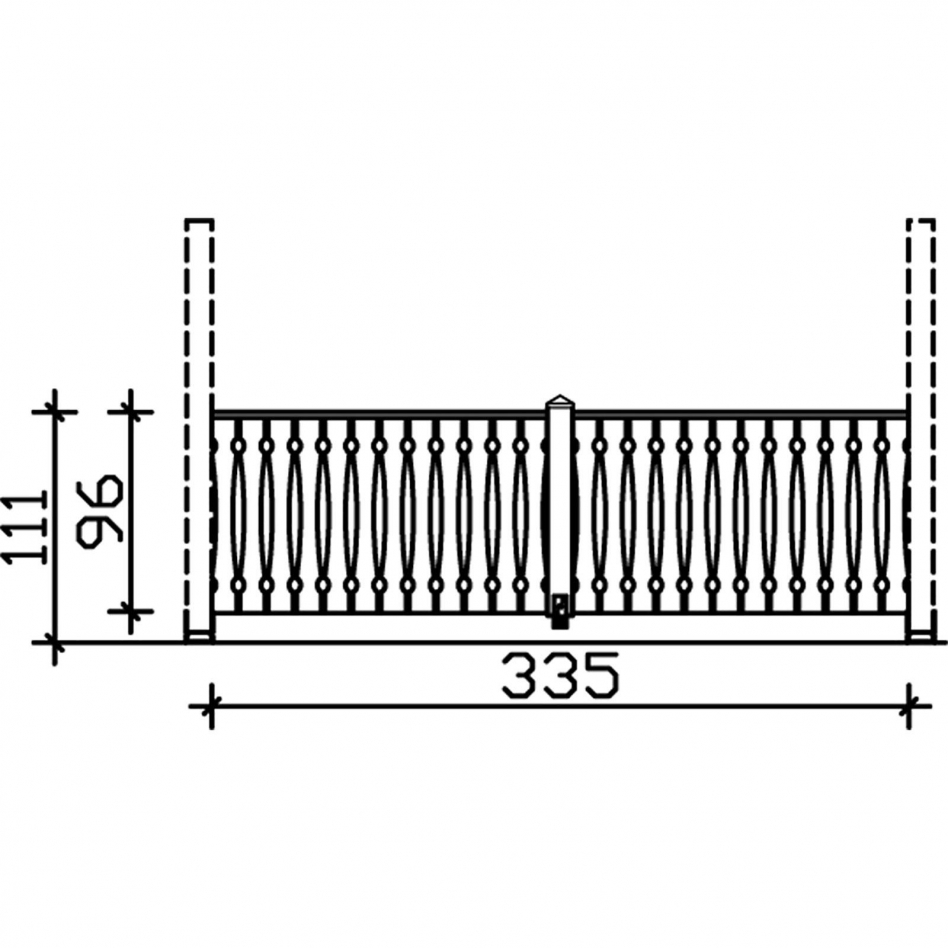Skan Holz Brüstung Balkonschalung, für 4-Eck Pavillons und Terrassenüberdachungen, Schiefergrau, 335 cm Image