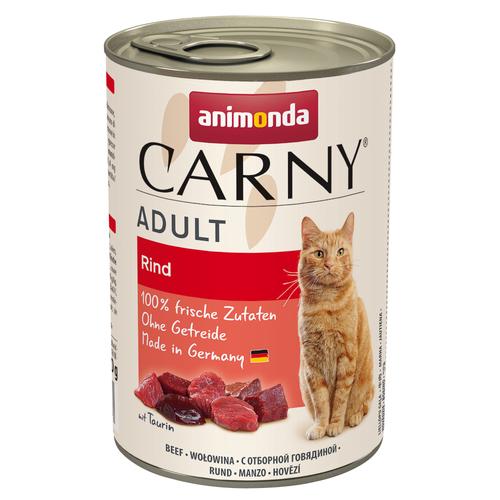 12 x 400 g animonda Carny Adult Rind Katzenfutter nass