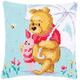 Vervaco Counted Cross Stitch Kit: Disney: Winnie in The Rain, Cotton, NA, 40 x 40cm