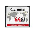 Cloudisk Compact Flash Card 64GB 533X CF 2.0 Card Performance for DSLR Camera, Vintage Digital Camera and Industry Equipment (64GB CompactFlash)