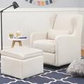 Carter's by DaVinci Adrian Swivel Glider & Ottoman Metal in White/Brown | 37.5 H x 25 W x 32 D in | Wayfair F18787PCM