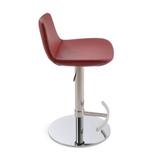 sohoConcept Pera Swivel Adjustable Height Bar Stool Upholstered/Metal in Red/Gray | 18 W x 20.5 D in | Wayfair 225-PERSWCNTREDPPM