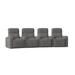 Latitude Run® Home Theater Row Seating (Row of 4) Microfiber/Microsuede in Gray | 43 H x 144 W x 45.5 D in | Wayfair