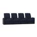 Latitude Run® Home Theater Row Seating (Row of 4) Microfiber/Microsuede in Blue | 44 H x 127.5 W x 40 D in | Wayfair