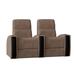 Red Barrel Studio® Chrysander Home Theater Row Seating (Row of 2) Microfiber/Microsuede in Brown | 43.5 H x 70.5 W x 38.5 D in | Wayfair