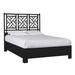 David Francis Furniture Chippendale Standard Bed Wood/Wicker/Rattan in Black | 60 H x 63.5 W x 83.5 D in | Wayfair B4035BED-Q-S129