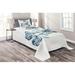 East Urban Home Microfiber Farmhouse/Country Coverlet/Bedspread Set Microfiber in Blue | Twin Bedspread + 1 Sham | Wayfair