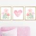 Outside In Art Studio Contemporary Flowers w/ Name for Girls Room, Paper Prints Paper in Pink | 14 H x 11 W x 0.06 D in | Wayfair