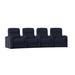 Latitude Run® Home Theater Row Seating (Row of 4) Microfiber/Microsuede in Blue | 44 H x 145.5 W x 46 D in | Wayfair
